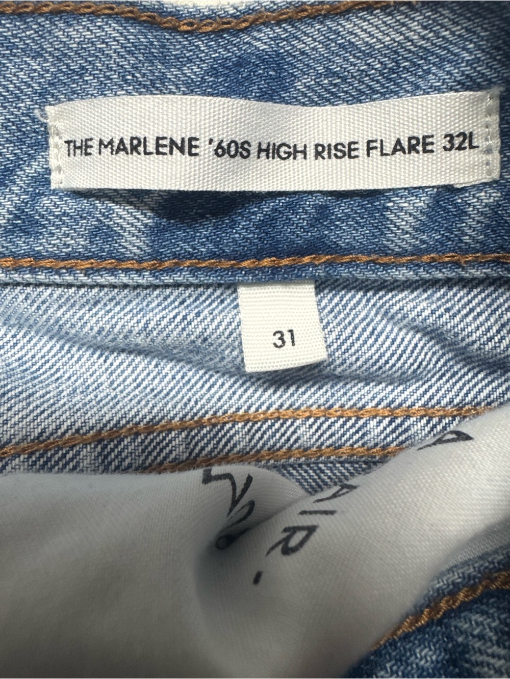 Aritzia Denim Forum Marlene High Rise Wide Leg Flare Jeans Light Wash Size 31 - Picture 4 of 9
